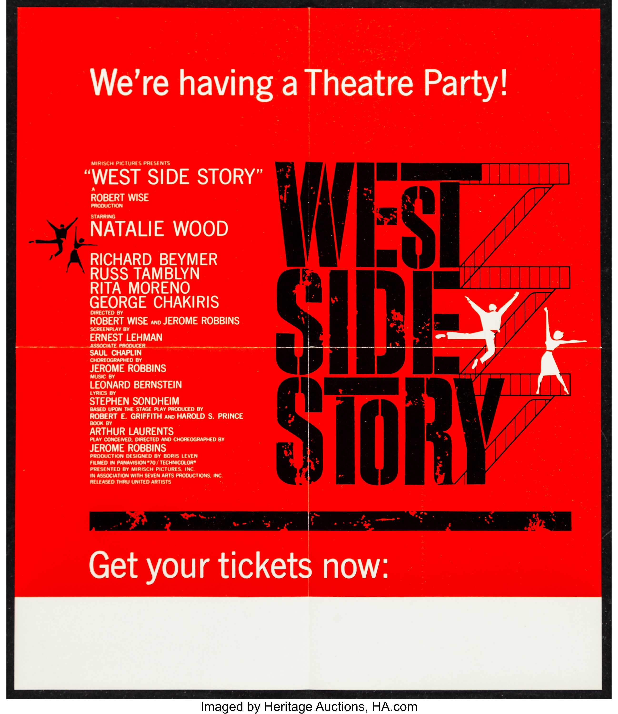 West Side Story United Artists 1961 Roadshow Premier Poster Lot 54430 Heritage Auctions