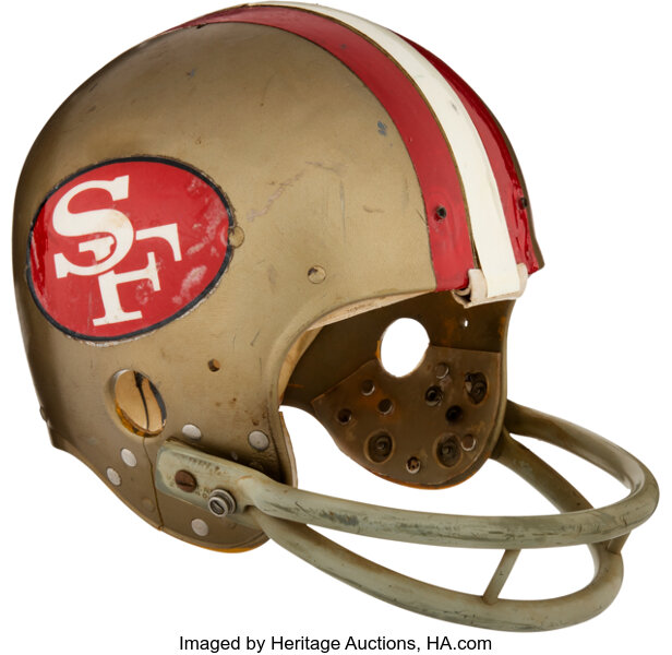 Lot Detail - 1970s San Francisco 49ers Game Worn Helmet Signed by