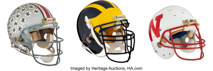 Real Stuff Sports Game Used Football Helmets