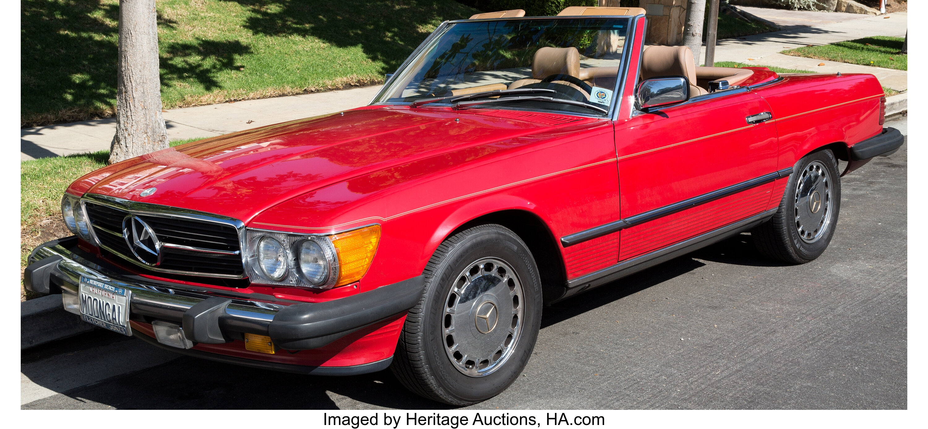 Buzz Aldrin S 19 Red Mercedes 560 Sl Convertible With Lois Lot Heritage Auctions