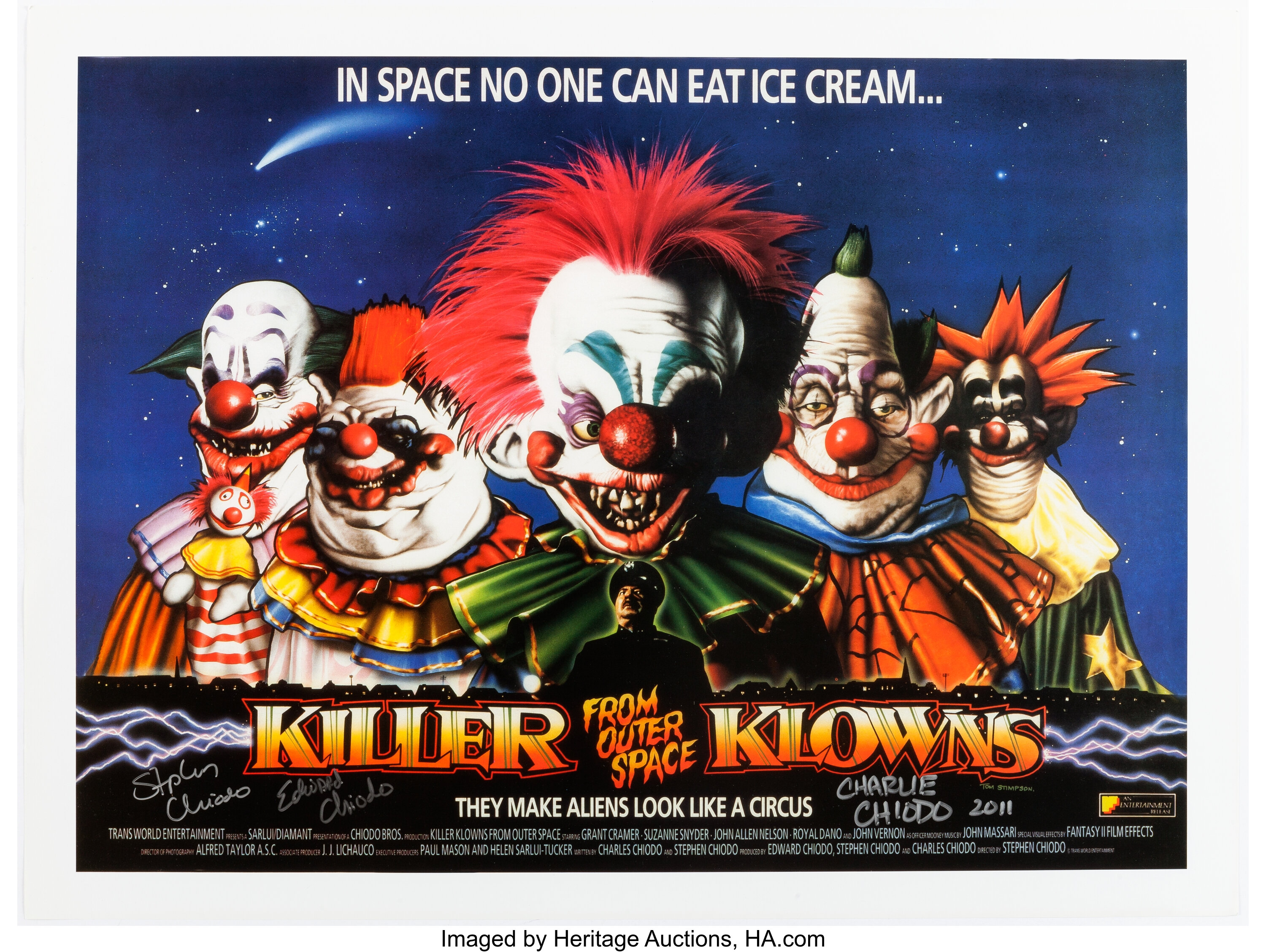 Killer klowns from outer. Клоуны-убийцы из космоса 1988. Killer Klowns from Outer Space 1988.