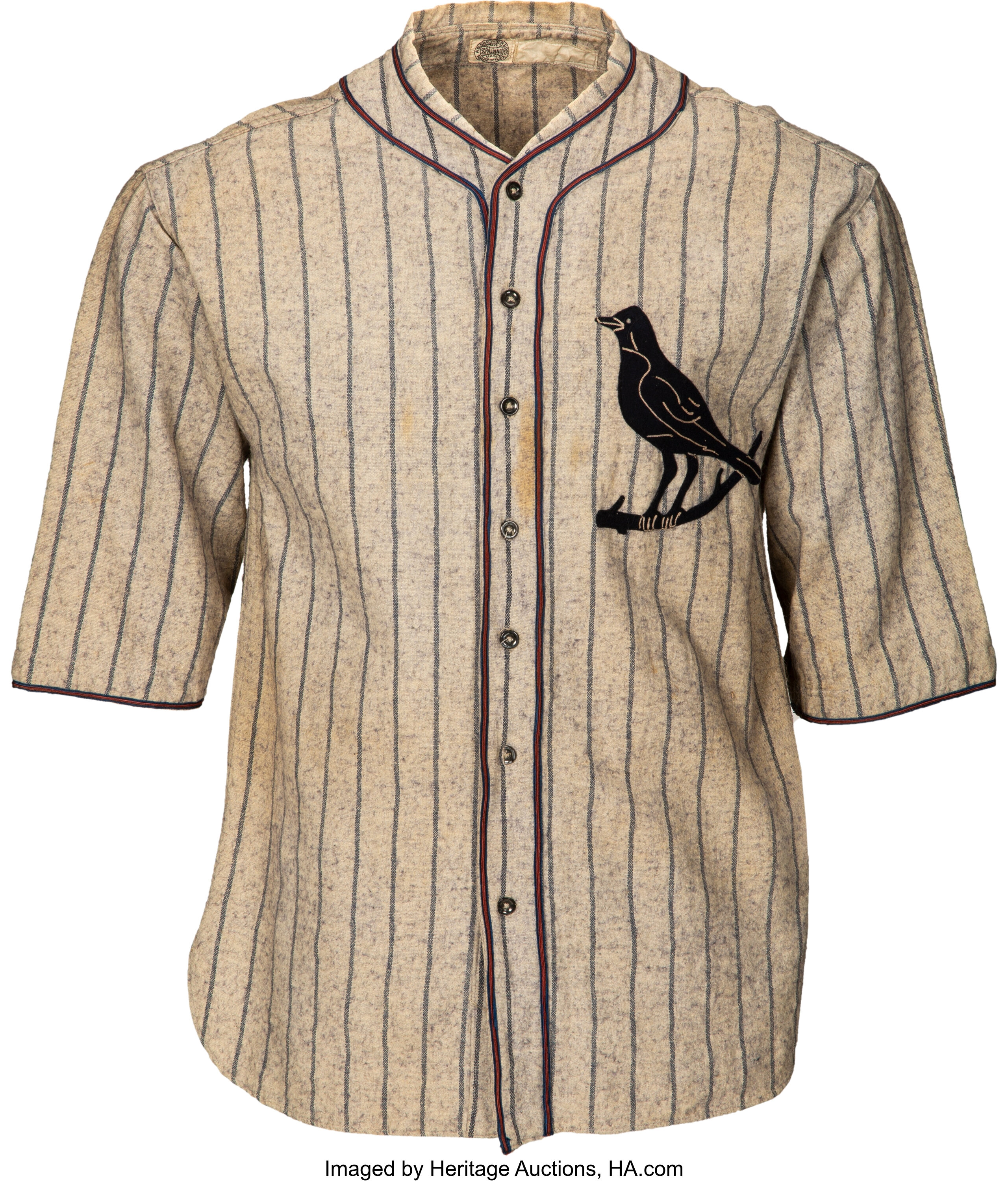 1920's Vintage Game Worn Baseball Flannel Jersey. Baseball, Lot #50382