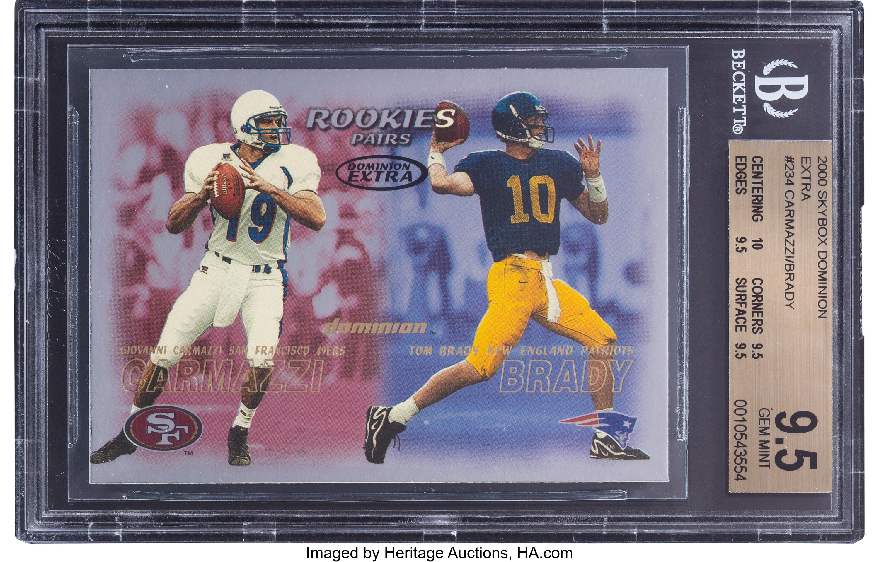  Tom Brady Rookie Card 2000 Ultra #234 BGS 9.5 (9.5 9.5