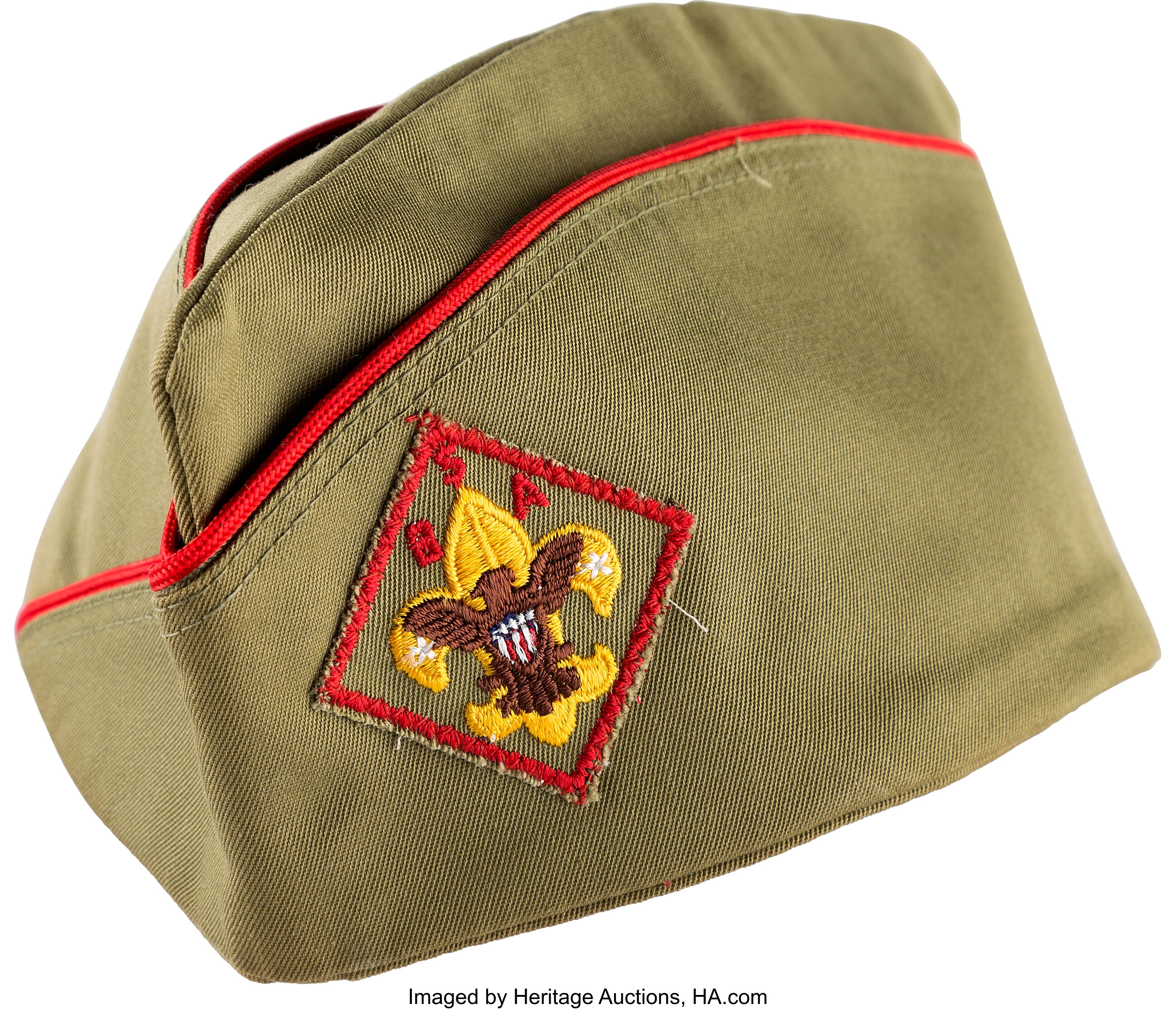 Boy Scouts: Garrison or Flat Field Hat Owned and Worn by Neil, Lot #52018
