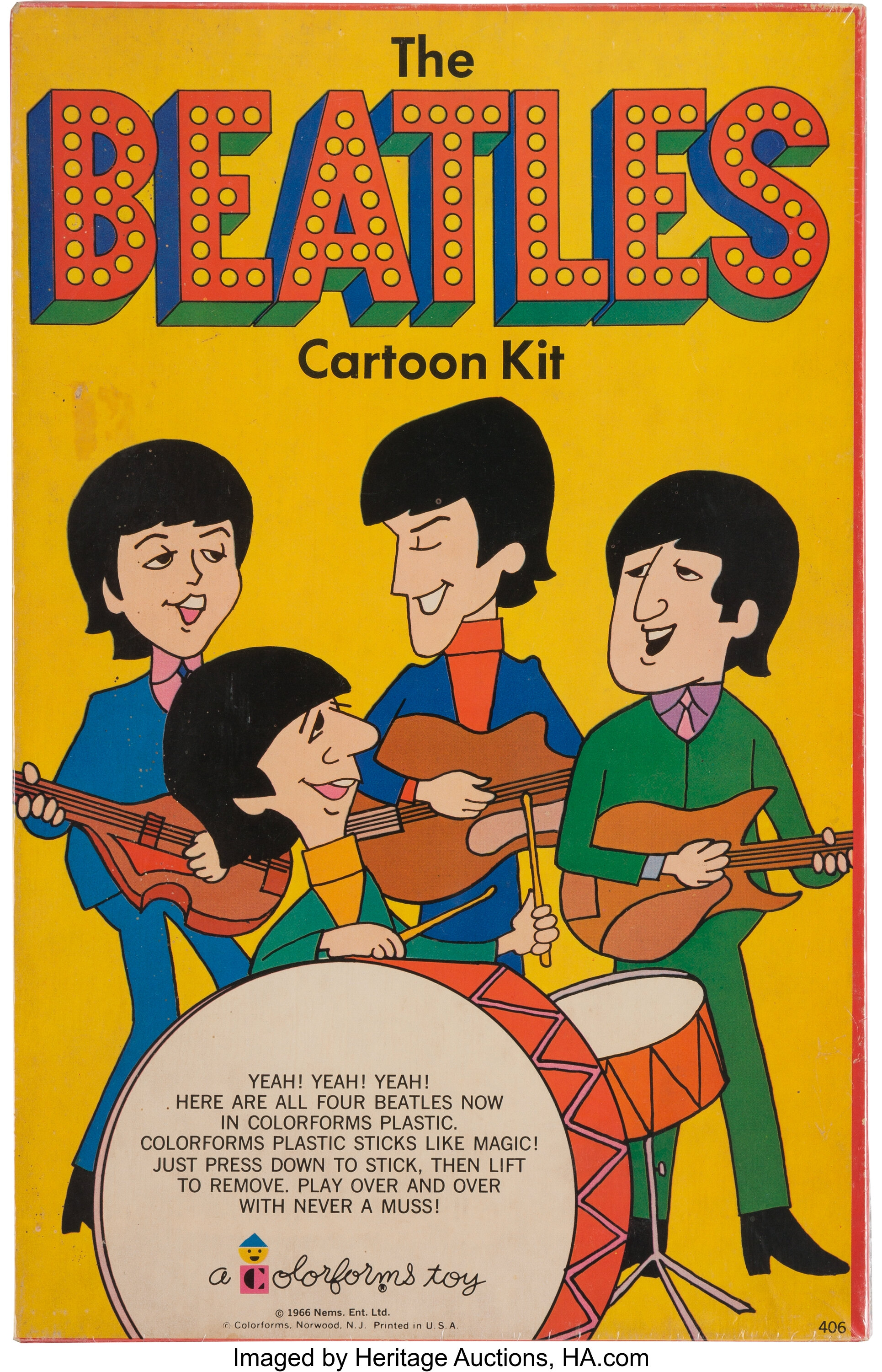 Beatles Collectible: New 2005 Vandor Animated Cartoon Figures Tin