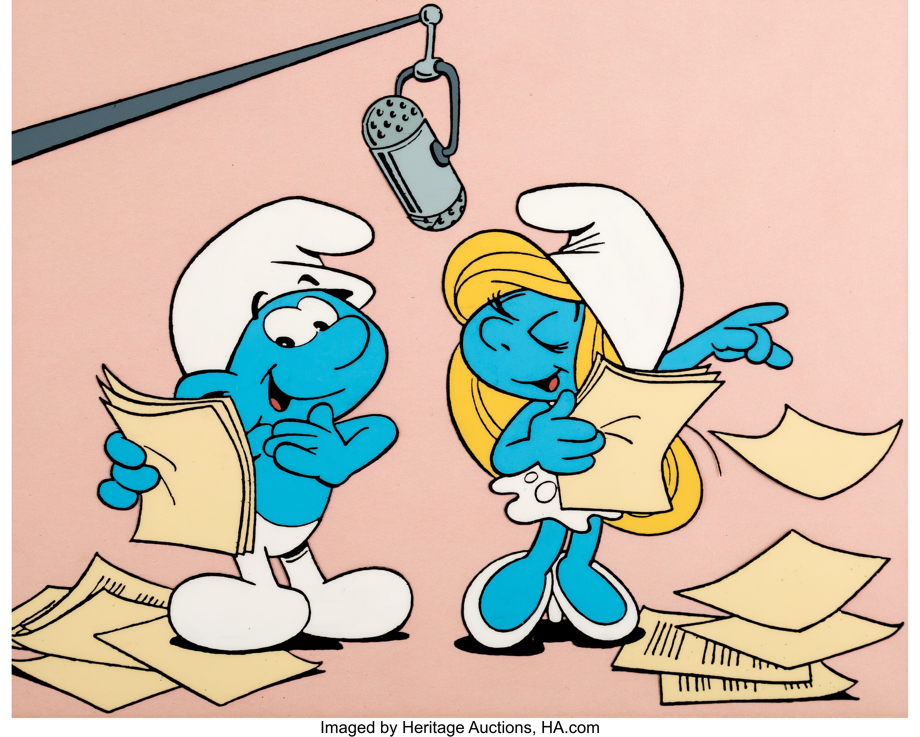 The Smurfs Production Cel Hanna Barbera C 1980s Animation Lot 11200 Heritage Auctions 3211