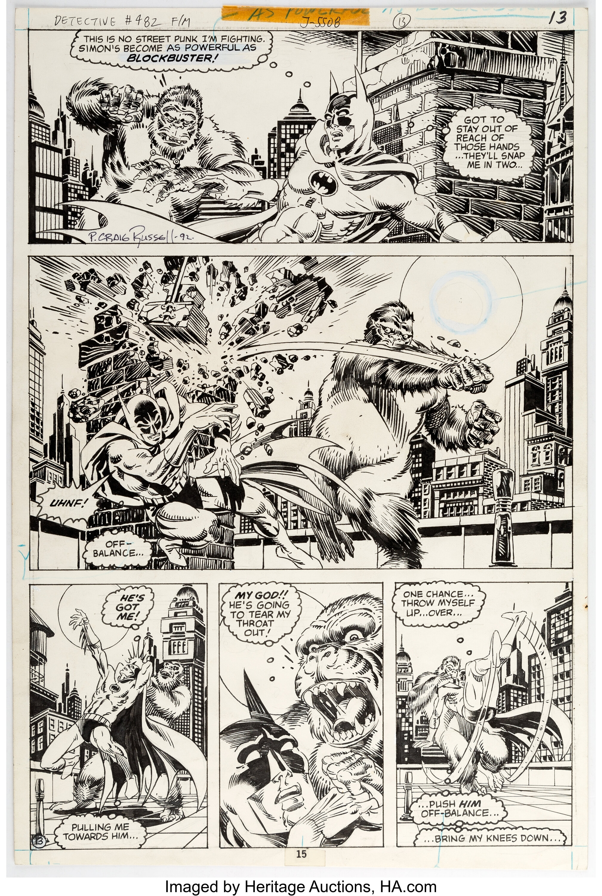 Jim Starlin And P Craig Russell Detective Comics 4 Story Page Lot Heritage Auctions