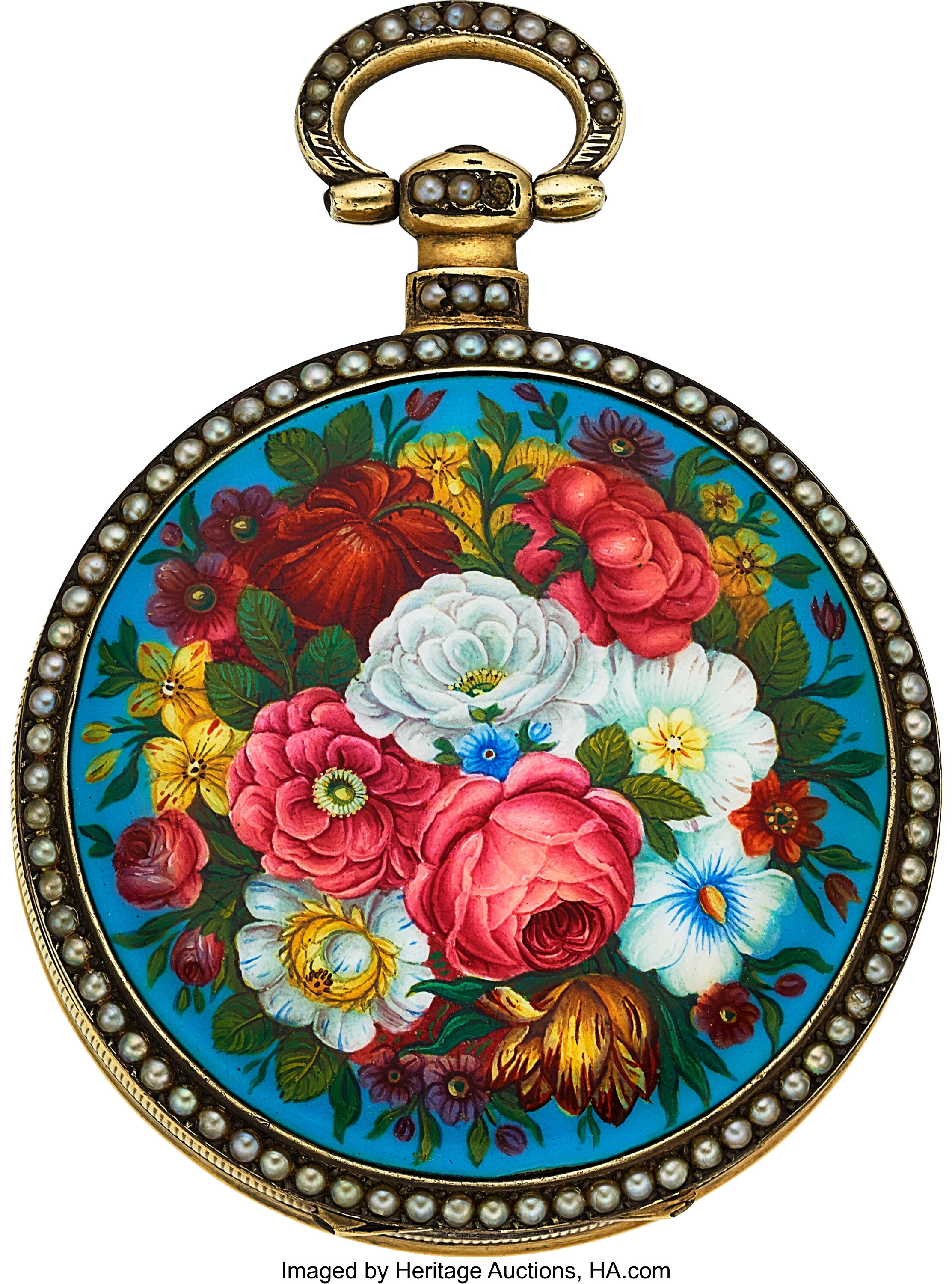 Bovet Fleurier Enamel Pearl Duplex Watch Made For The Chinese