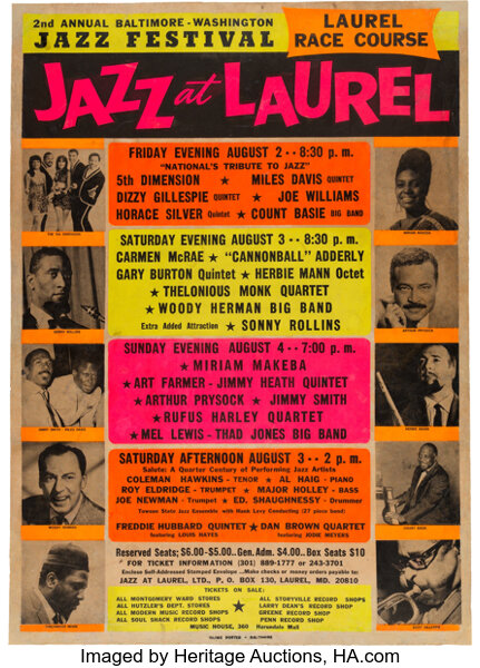 DIZZY GILLESPIE CONCERT VINTAGE JAZZ MUSIC PRINT 18X24 POSTER