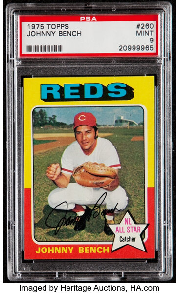 Sold at Auction: 1975 Topps #260 Johnny Bench Baseball Card. HOF