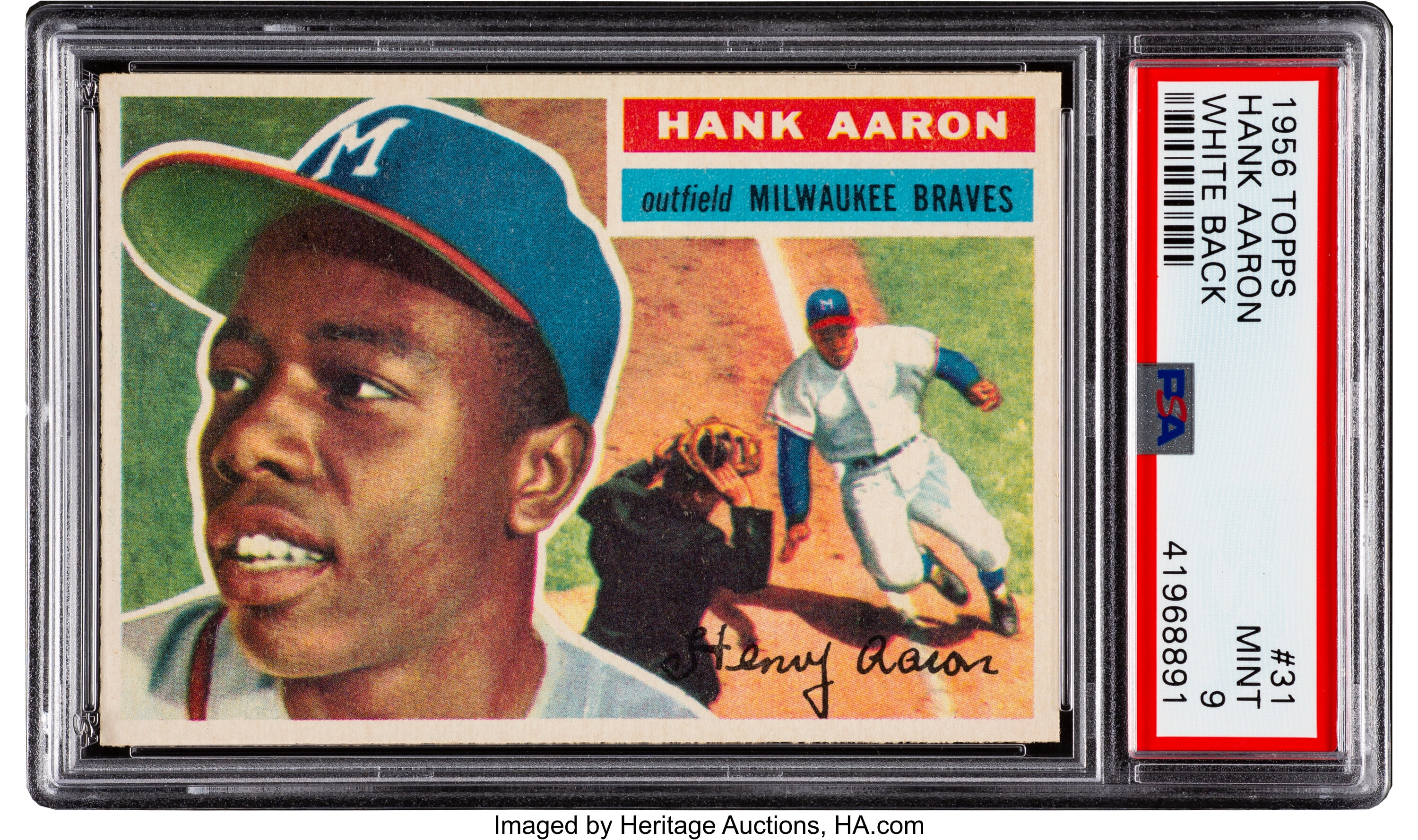 1956 Topps Hank Aaron Baseball Card 