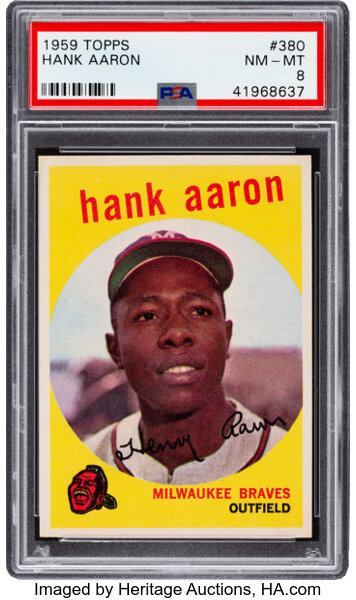 Lot Detail - 1967 Bazooka #30 Hank Aaron PSA 8 NM-MT