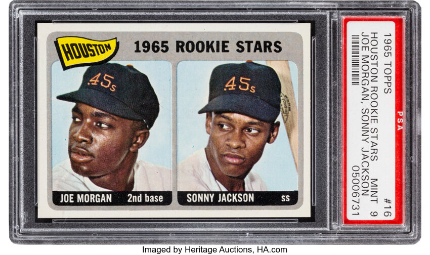 1965 Topps Joe Morgan - Astros Rookies #16 PSA Mint 9. Baseball, Lot  #56336