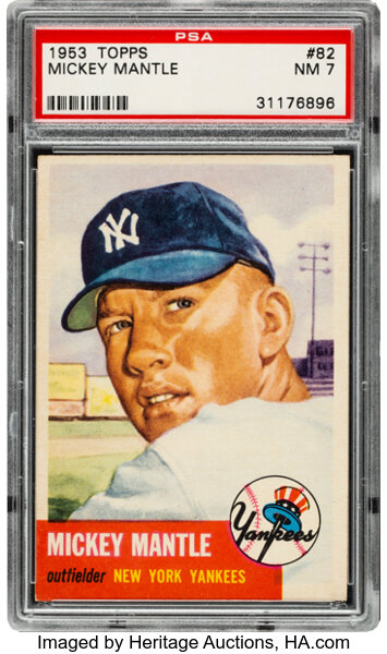 1953 Topps Mickey Mantle by Celestial Images