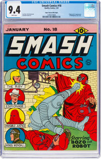 The debut of Jack Cole's Midnight in Smash Comics #18, Up for Auction