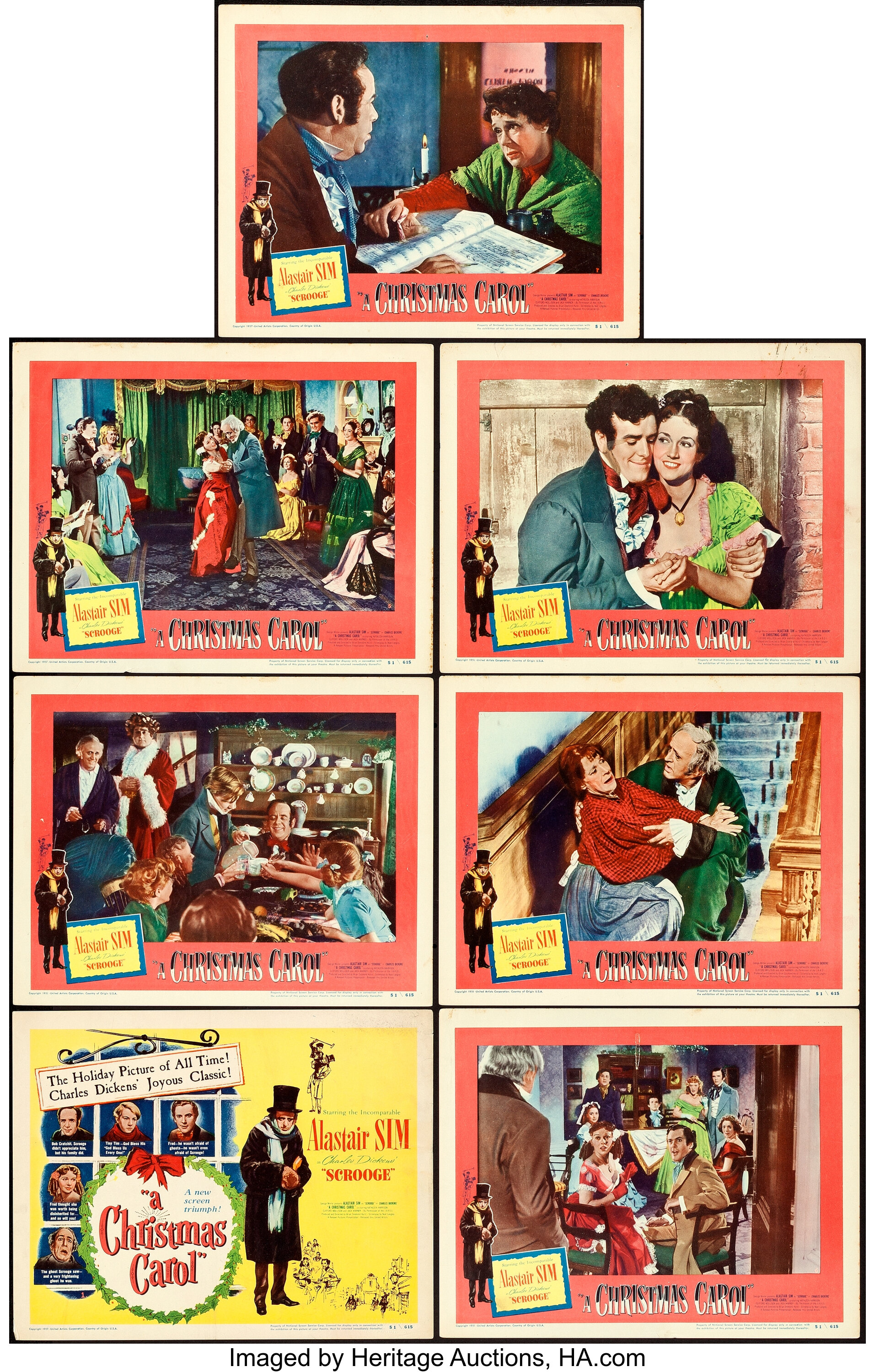 A Christmas Carol United Artists 1951 Title Lobby Card And Lobby 8233