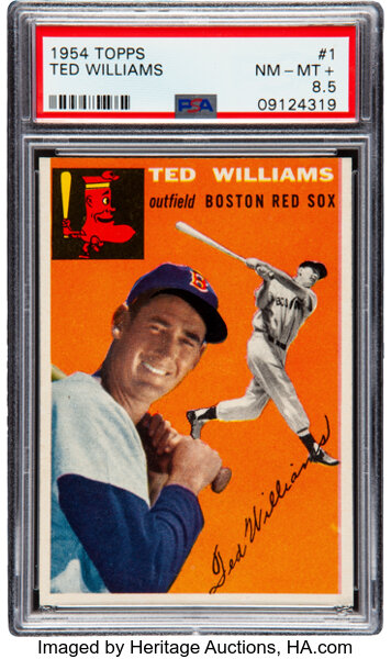 Sold at Auction: Fine 1954 Ted Williams Boston Red Sox