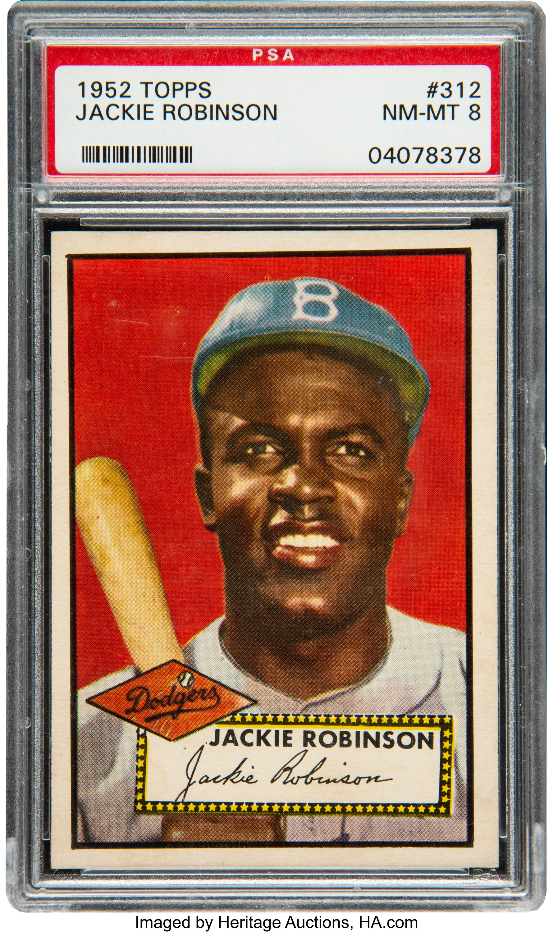 1952 Topps Jackie Robinson #312 PSA NM-MT 8.... Baseball Cards