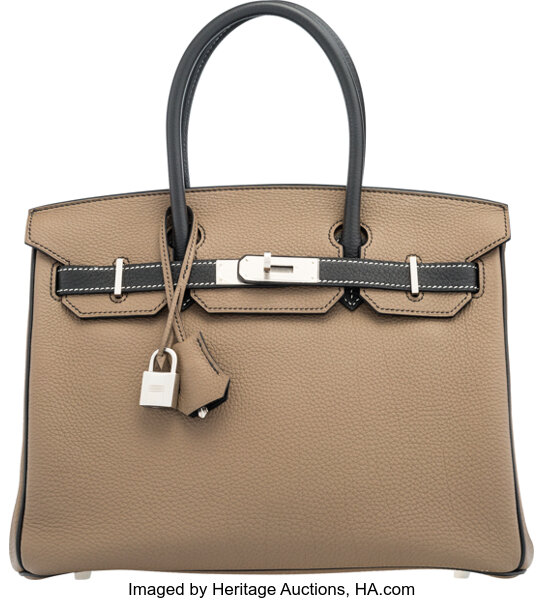 Women's Hermes Birkin Bag 30cm Etoupe Togo Leather Handbag on Sale