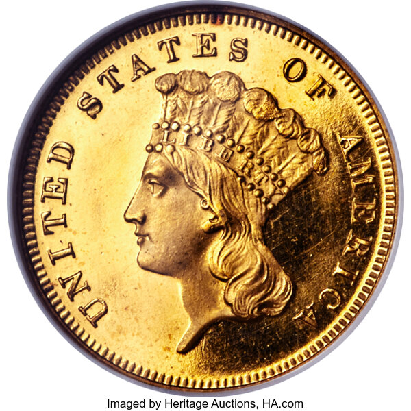 1873 OPEN 3 $3 PF, Coin Explorer