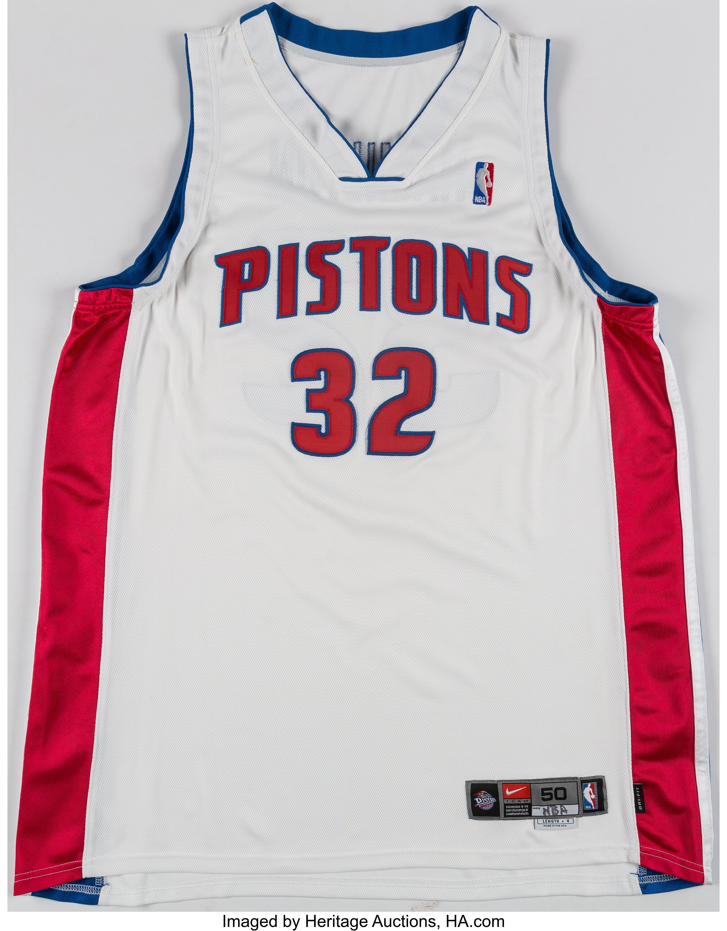 2003-04 DETROIT PISTONS HAMILTON #32 REEBOK JERSEY (HOME) L