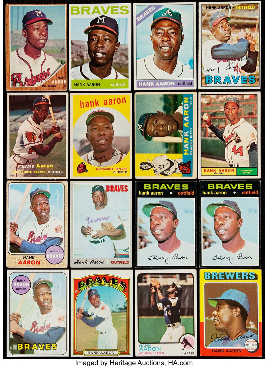 Sold at Auction: (EX) 1967 Topps Hank Aaron #250 Baseball Card