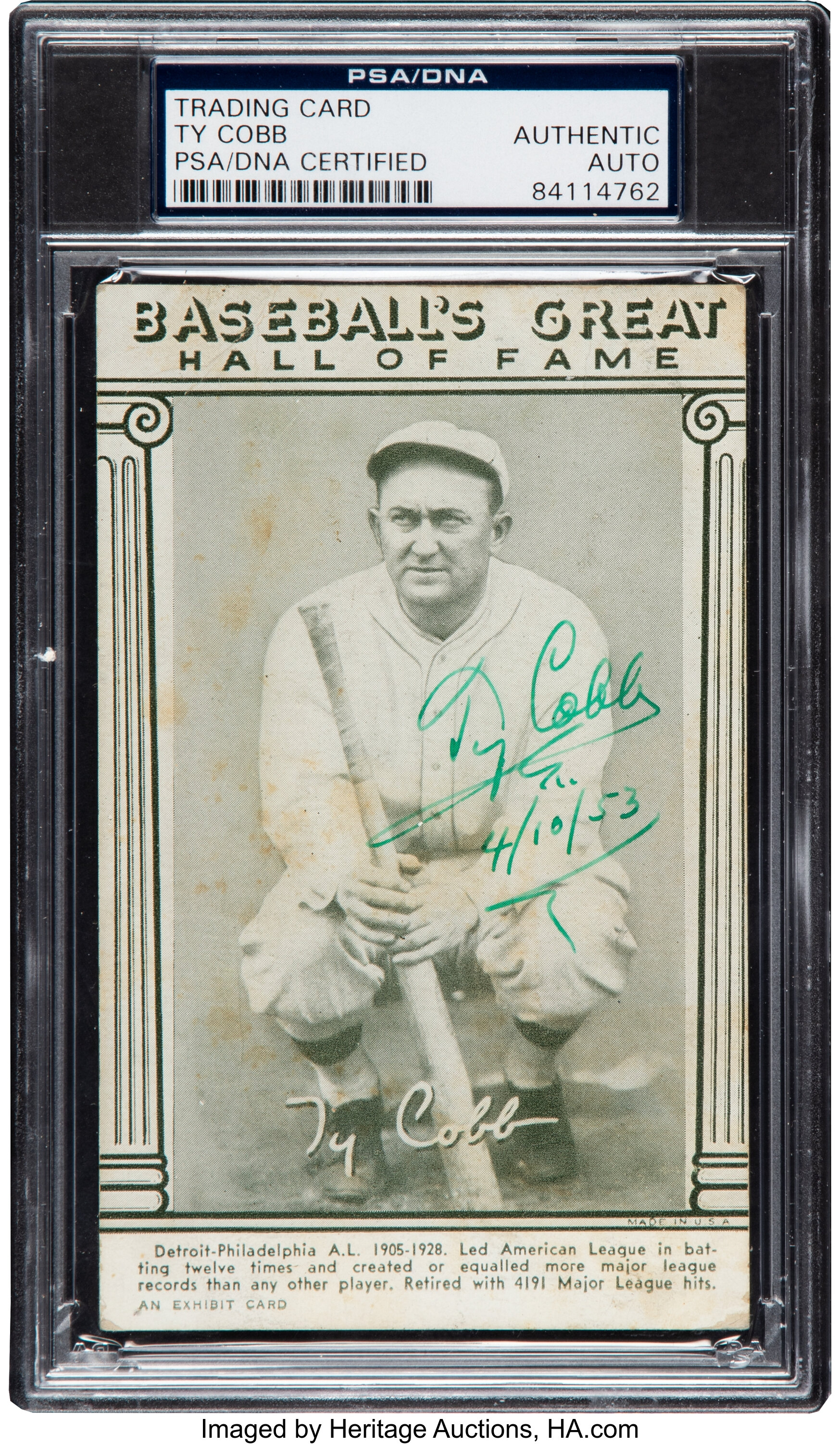 Not in Hall of Fame - 1. Ty Cobb