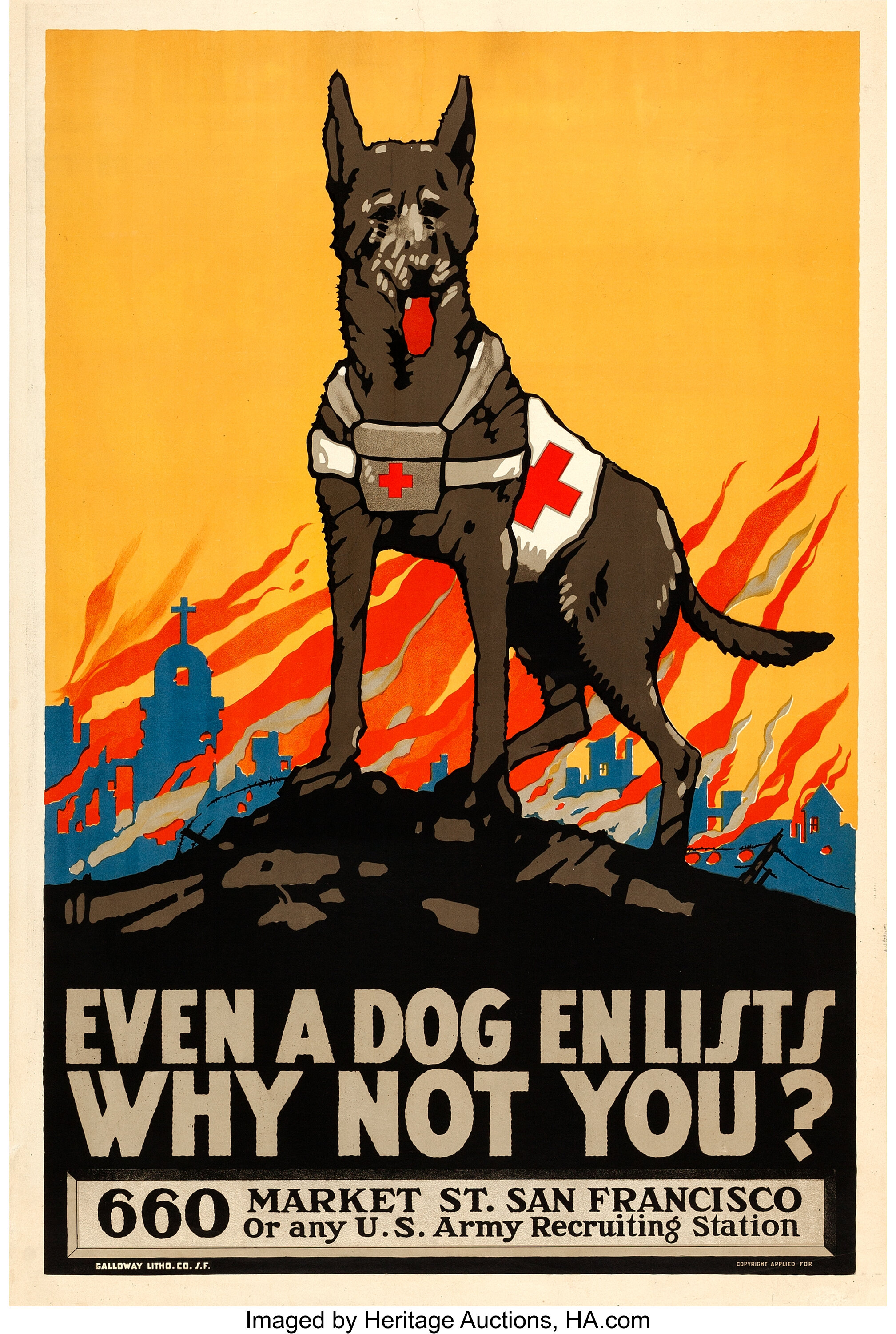 World War I Propaganda (U.S. Army, c. 1917-18). Recruitment Poster