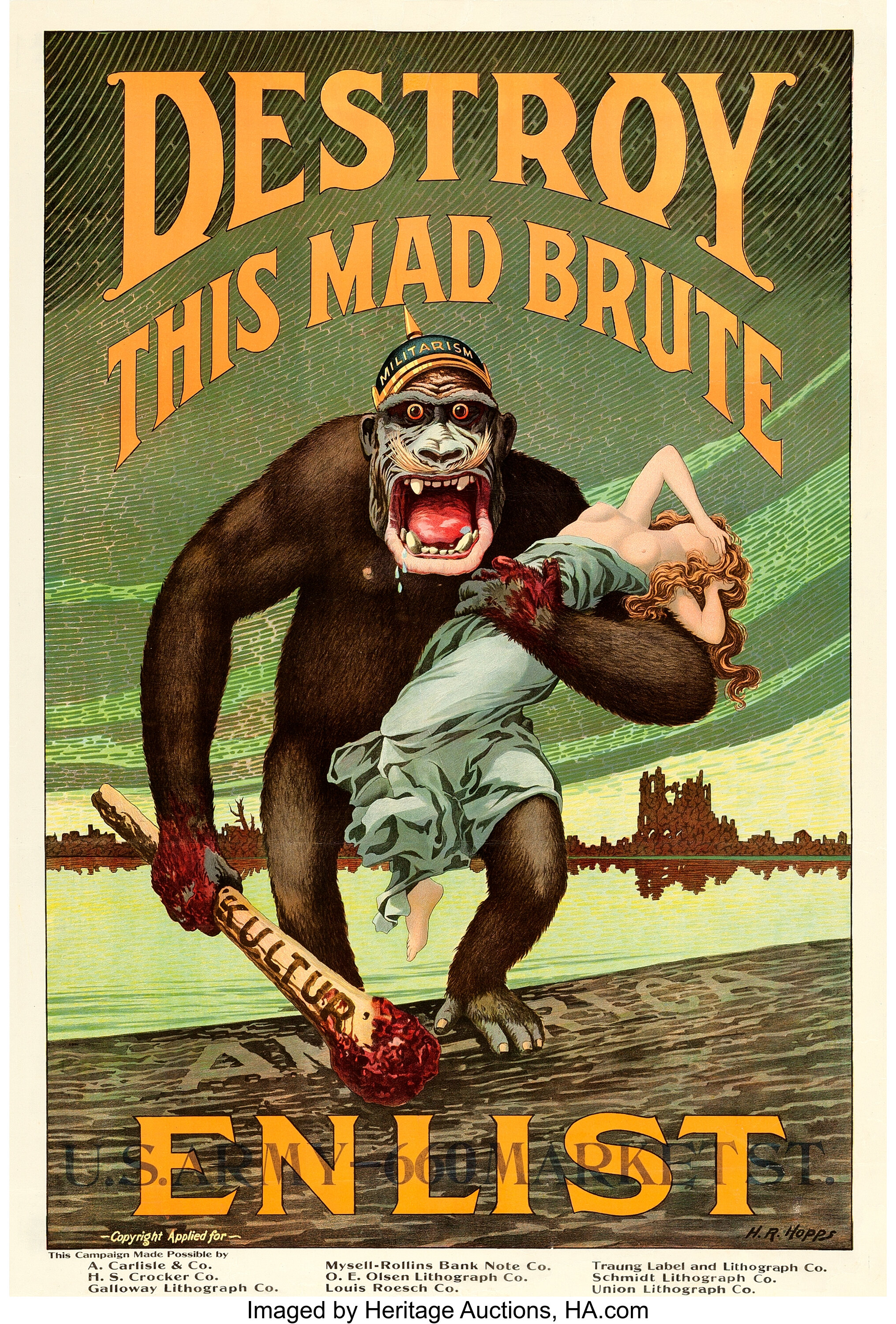 World War I Propaganda (U.S. Government, 1917). Recruitment Poster