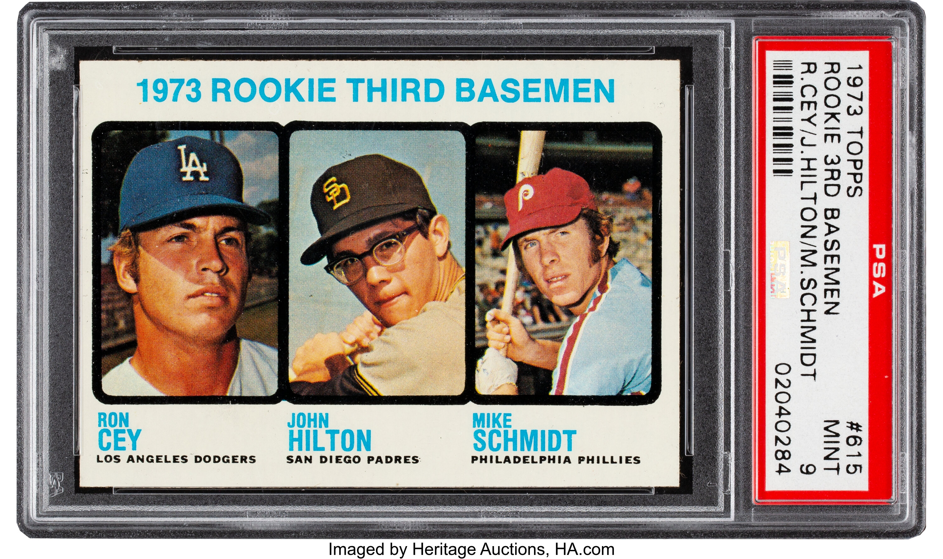 1973 Topps Mike Schmidt - Rookie 3rd Basemen #615 PSA Mint 9