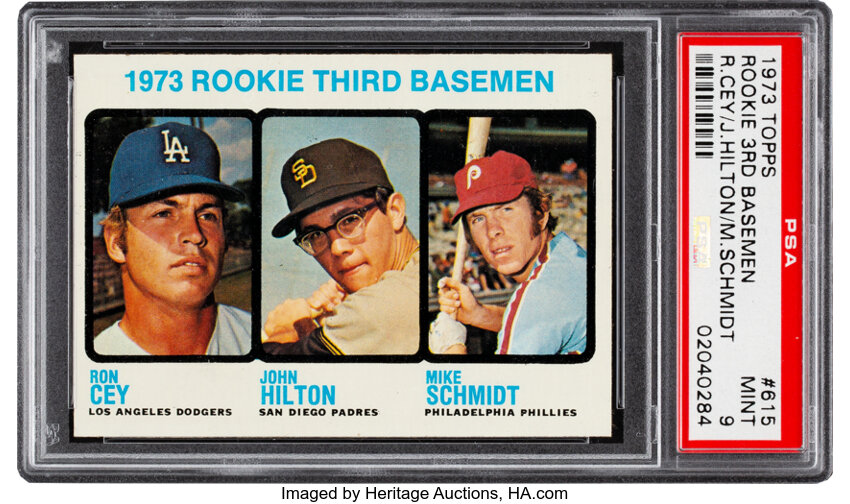 1973 Topps Mike Schmidt - Rookie 3rd Basemen #615 PSA Mint 9. , Lot  #81876