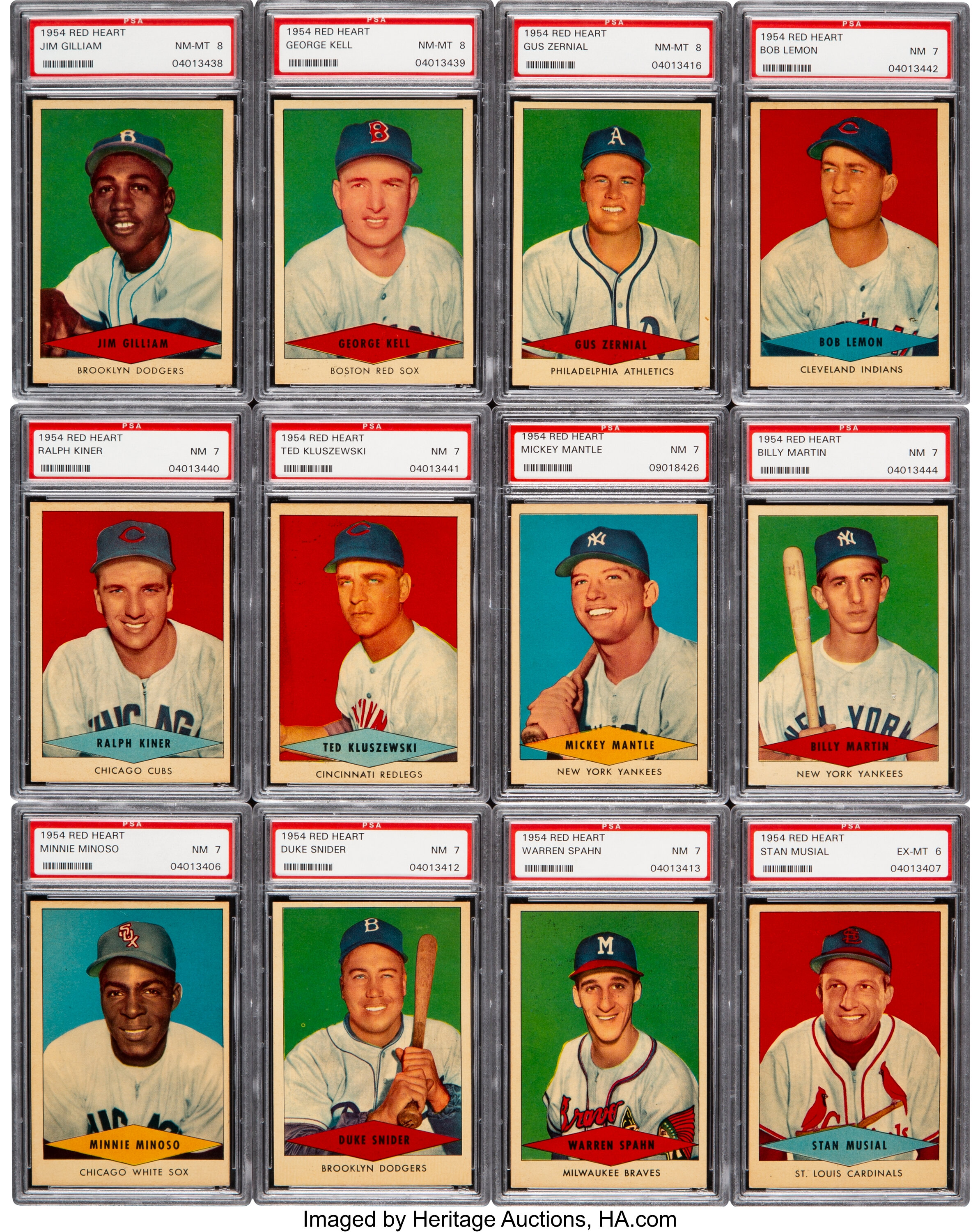 1954 Red Heart - Stan Musial - PSA 6 - centered