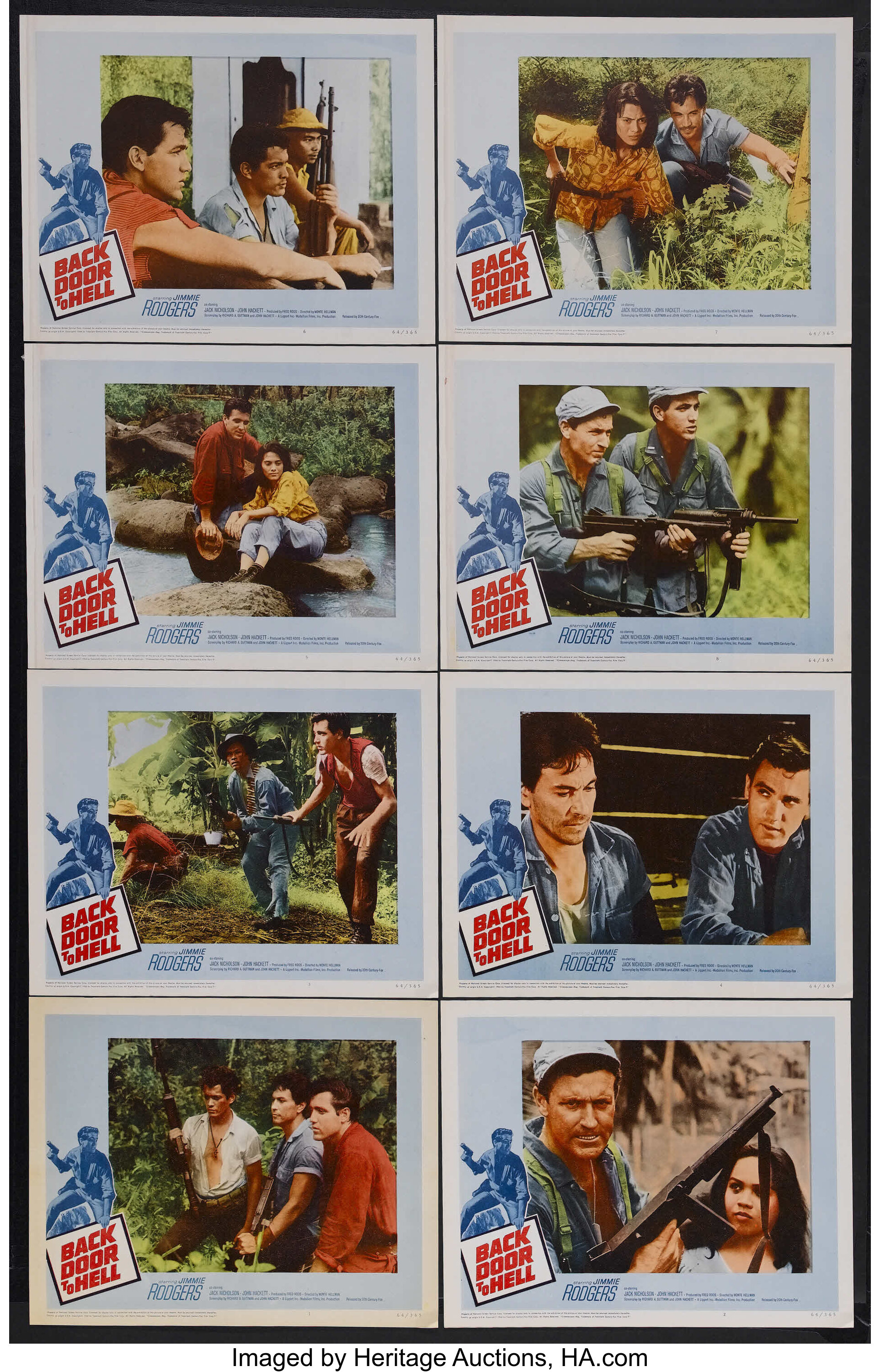 Back Door To Hell 20th Century Fox 1964 Lobby Card Set