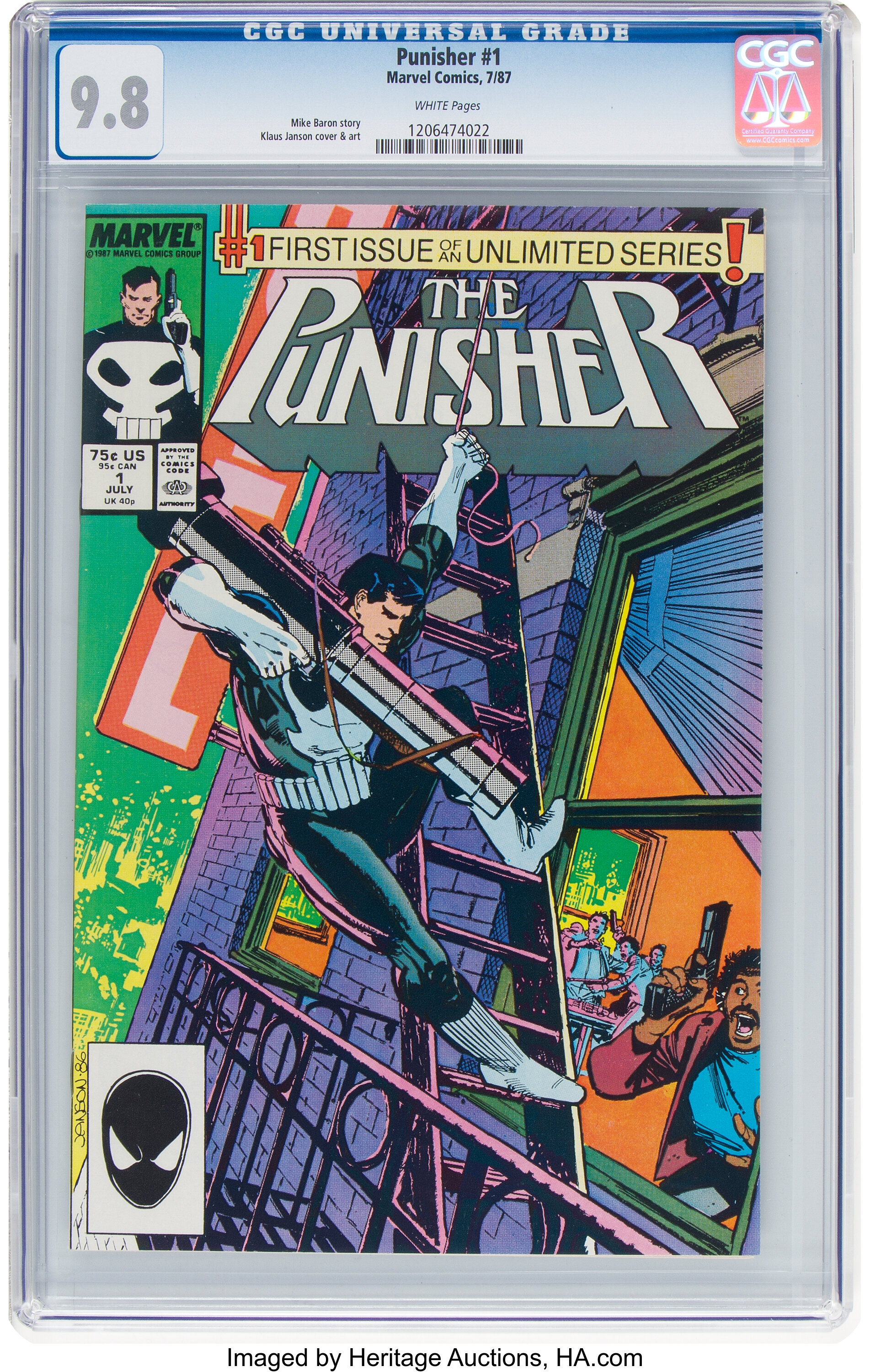 The Punisher #1 (Marvel, 1987) CGC NM/MT 9.8 White pages