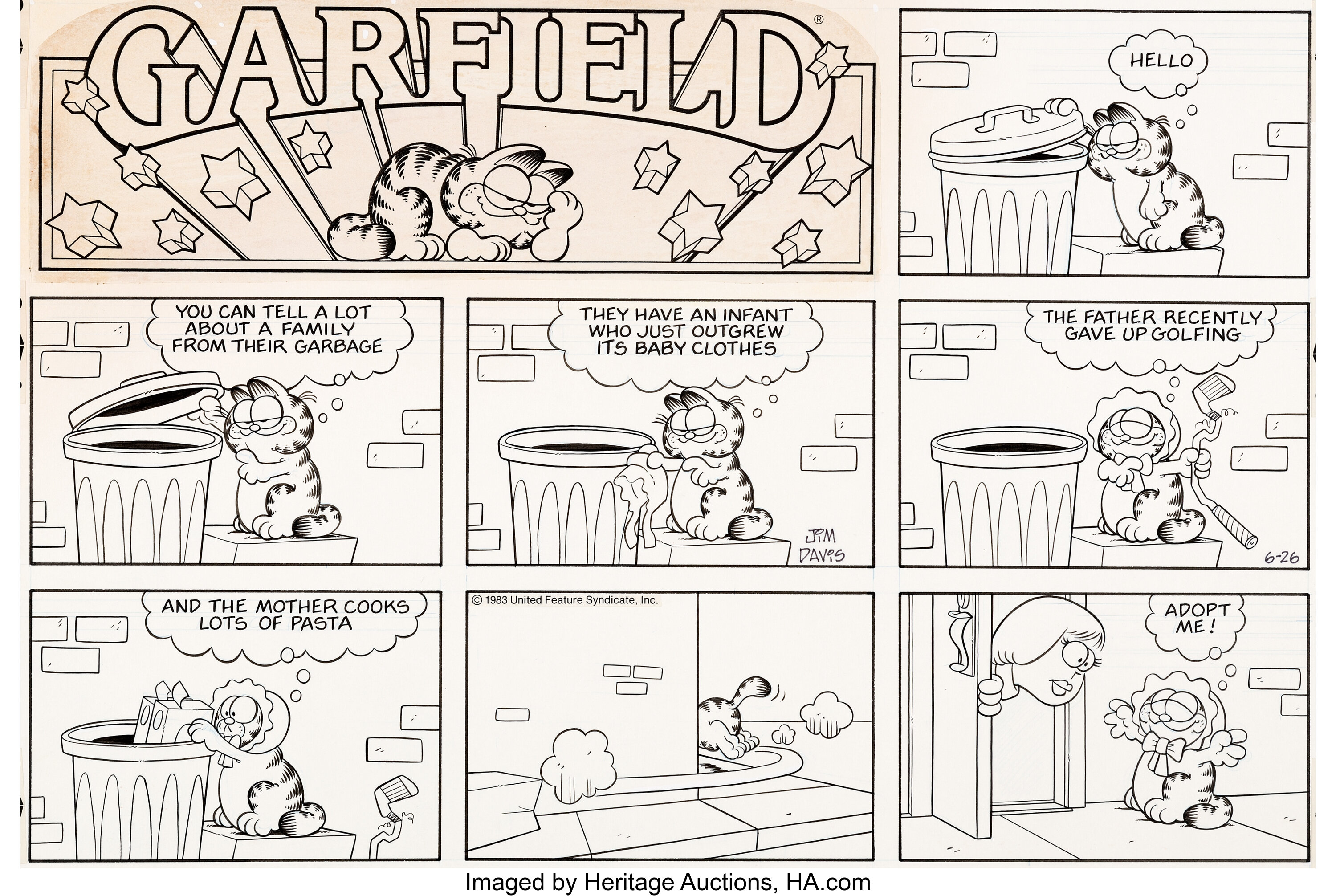 garfield comics black and white