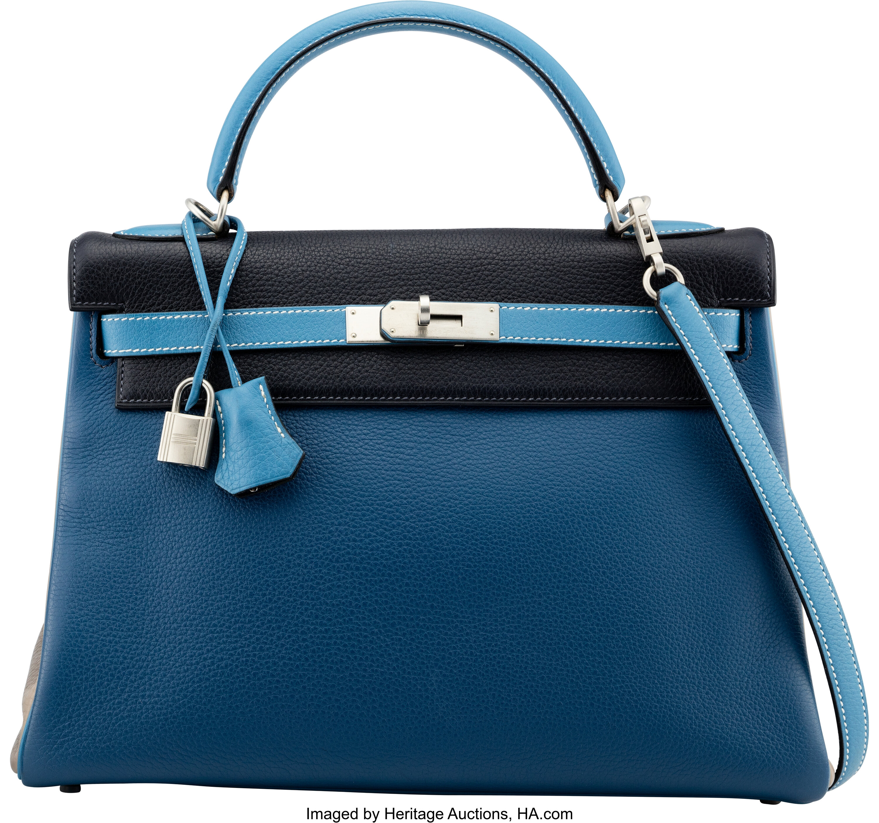 Hermes Kelly Bag, Blue Cobalt, 35cm, Togo With Palladium