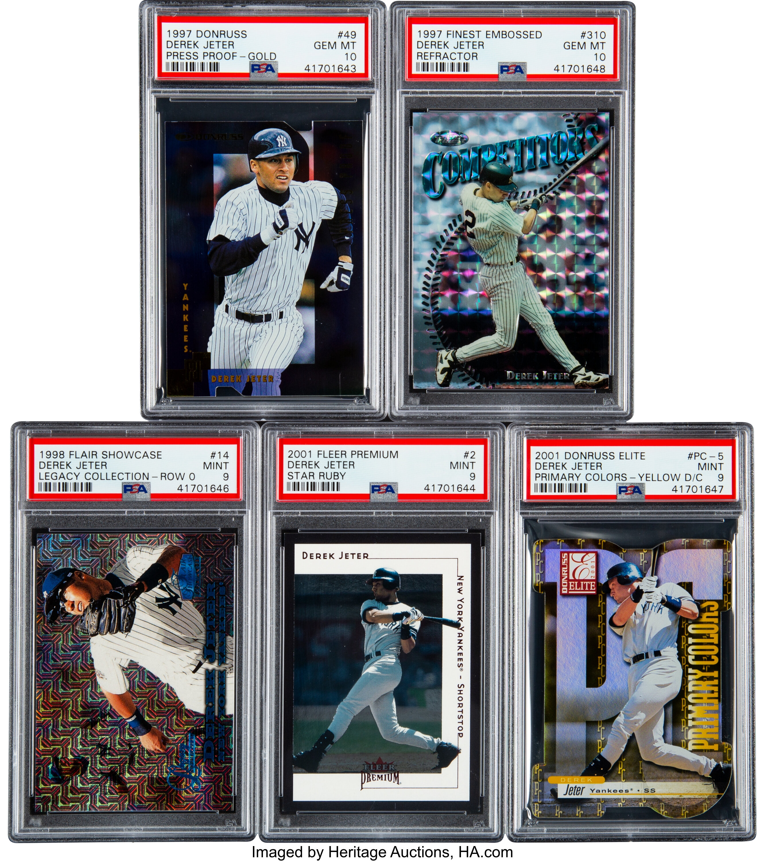 1997-2001 Derek Jeter Insert & Numbered PSA Graded Collection