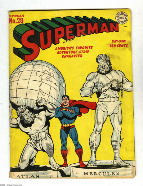 Superman 28 Dc 1944 Condition Vg Atlas Shrugged Hercules Lot 17492 Heritage Auctions