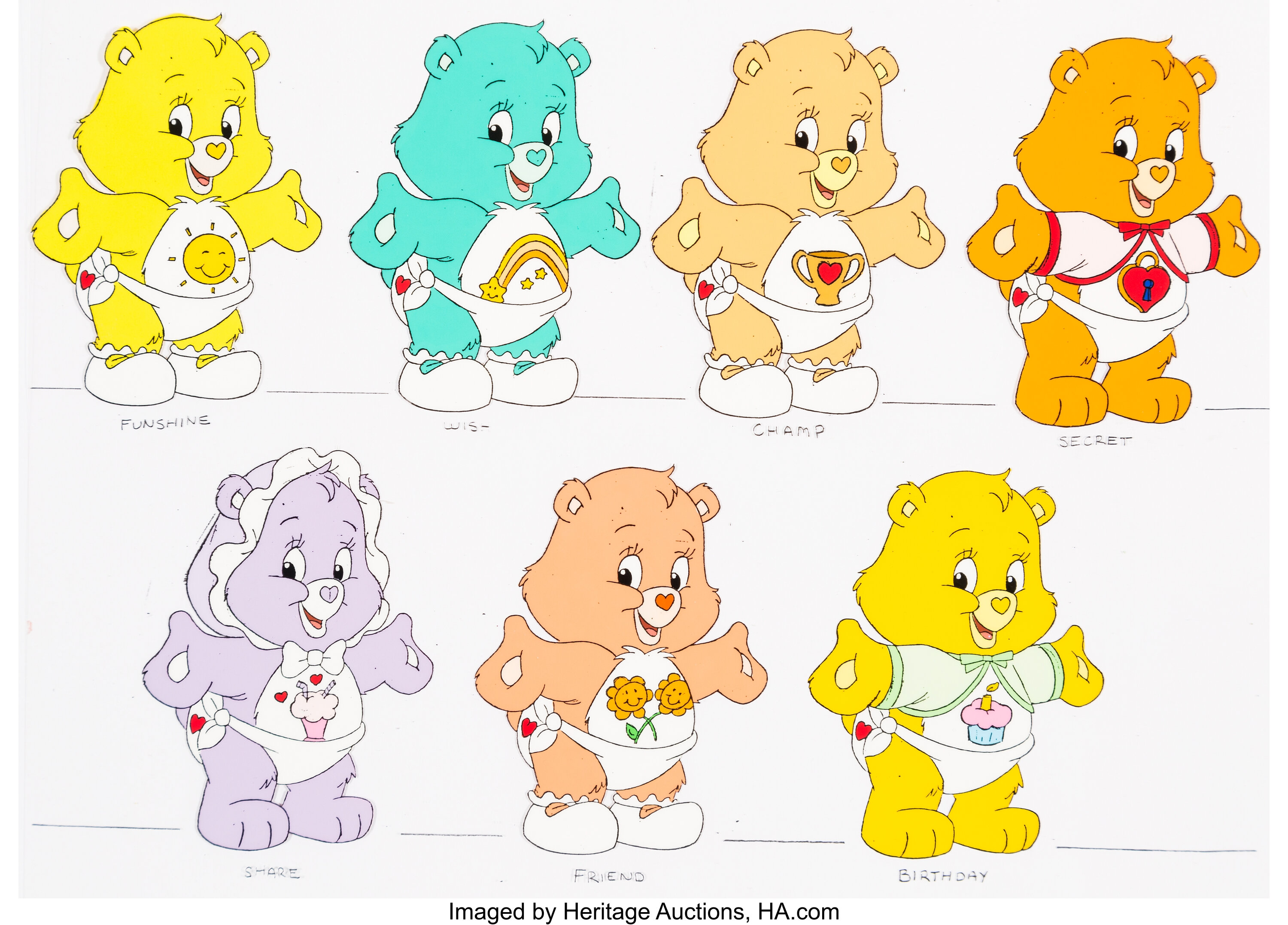 The Care Bears Movie Size Comparison Color Model Cels Group of 2, Lot  #97705