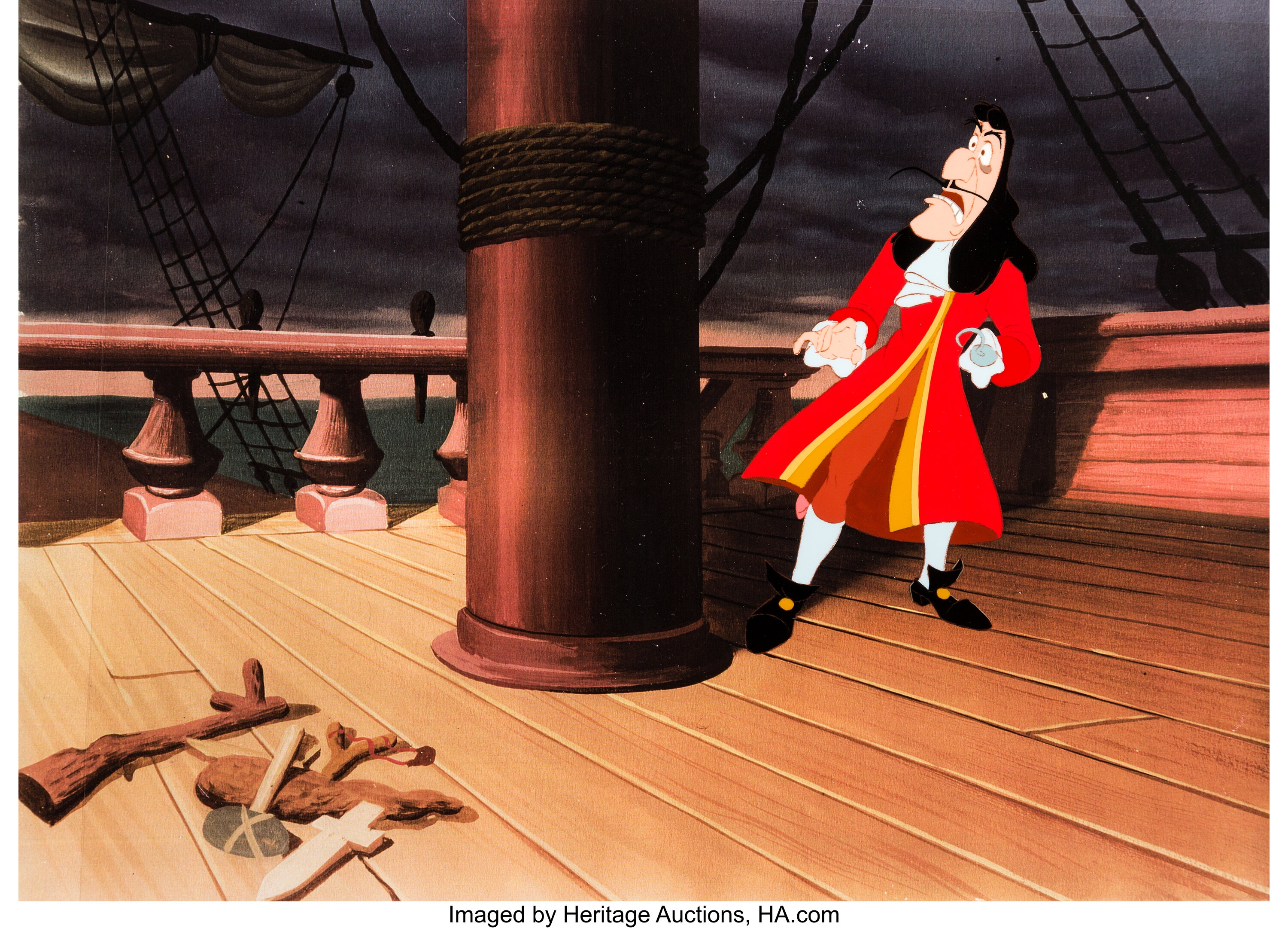 Back To Neverland Captain Hook Production Cel Walt Disney Lot Heritage Auctions