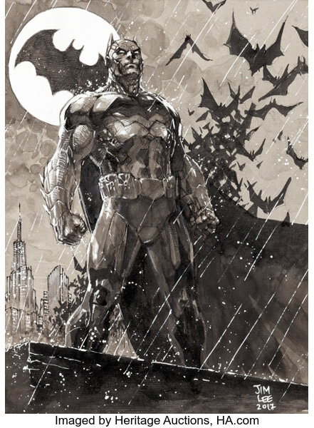 Jim Lee - Batman Painting Original Art (DC, 2017).... Original | Lot #93160  | Heritage Auctions