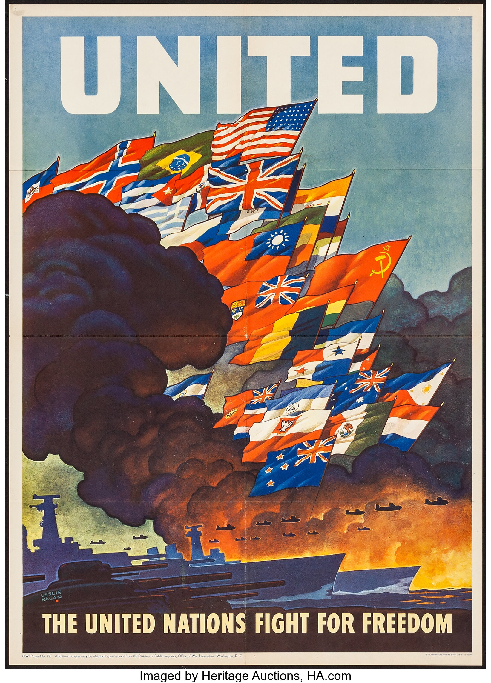 World War II Propaganda (U.S. Government Printing Office, 1943). | Lot