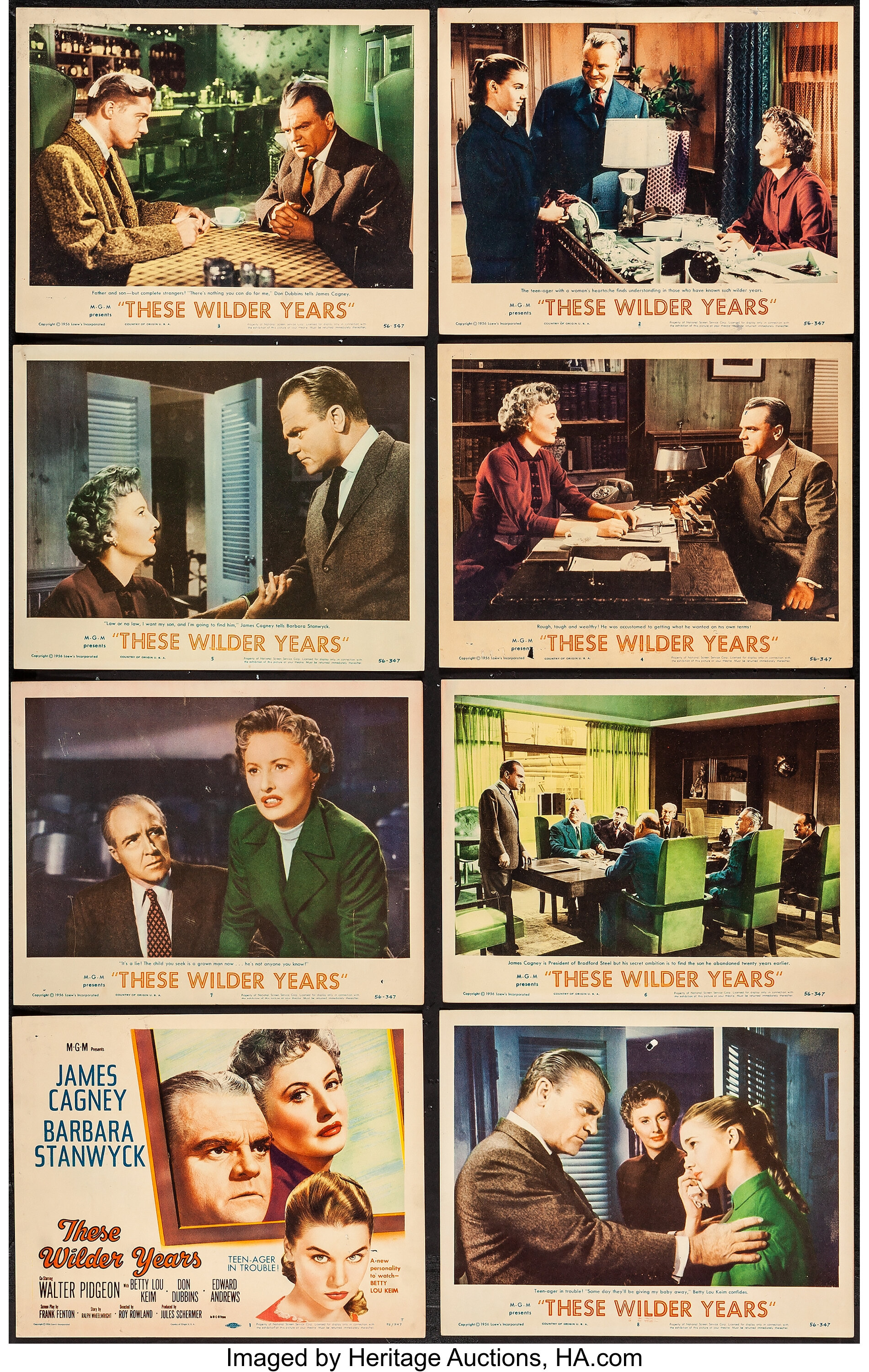 These Wilder Years Mgm 1956 Lobby Card Set Of 8 11 X 14 Lot 54372 Heritage Auctions 2683