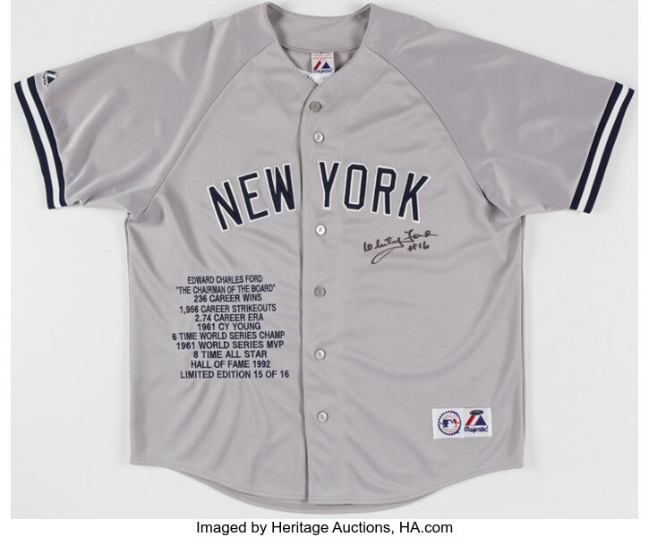 Whitey Ford MLB Original Autographed Jerseys for sale