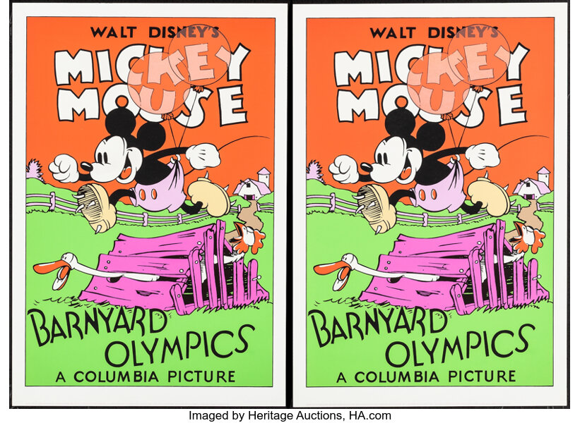 Barnyard Olympics Circle Fine Art R 1980s Serigraphs 5 21