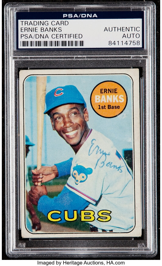 At Auction: 1969 Topps Ernie Banks #20