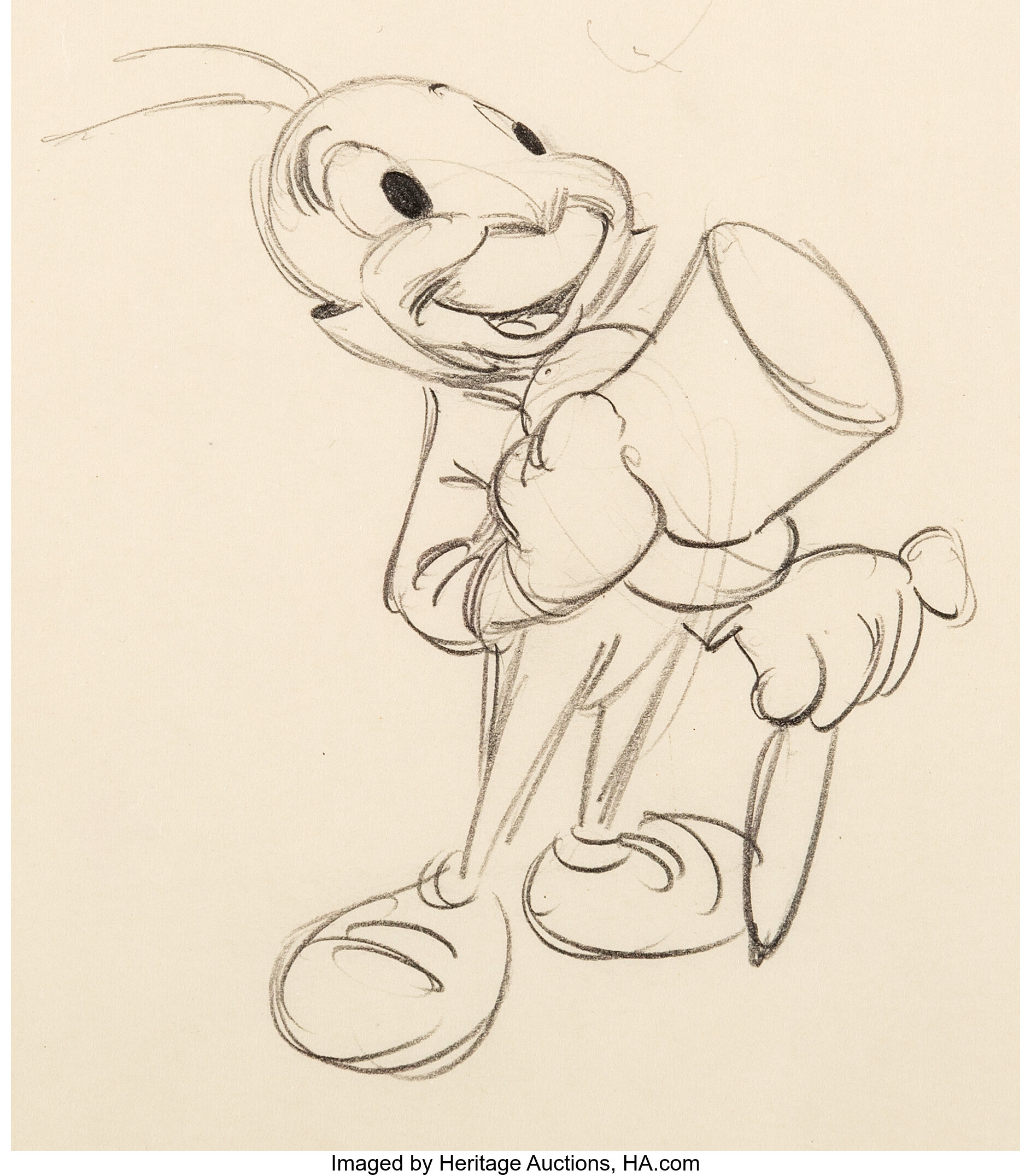 how to draw jiminy cricket