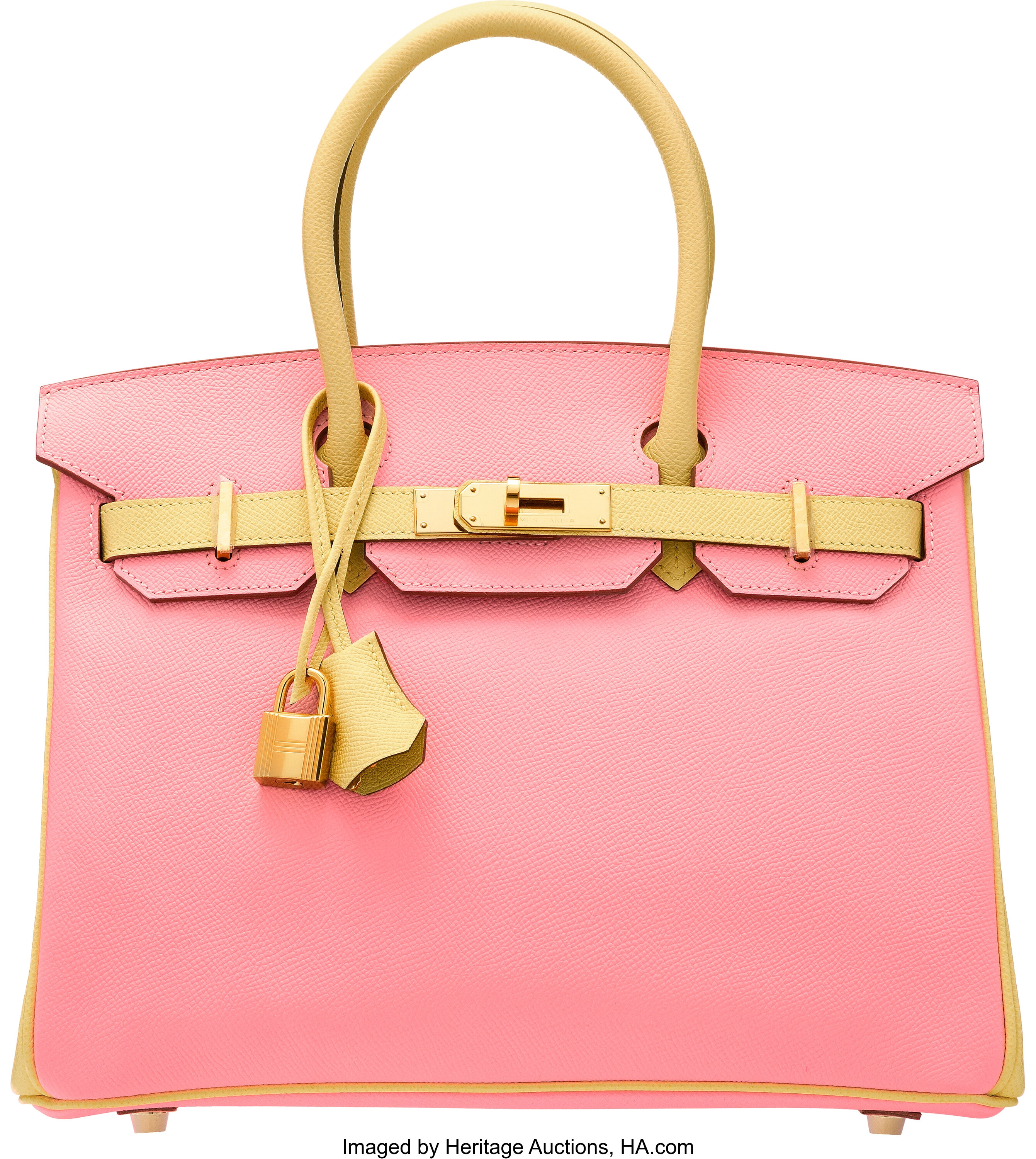 Rose Confetti and Jaune Poussin Epsom Leather HSS Birkin 30 Gold Hardware,  2015, Handbags & Accessories, 2021