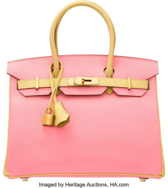 Rare Brand New Hermès Birkin 30 Epsom Bicolor Jaune Poussin And Rose  Confetti at 1stDibs