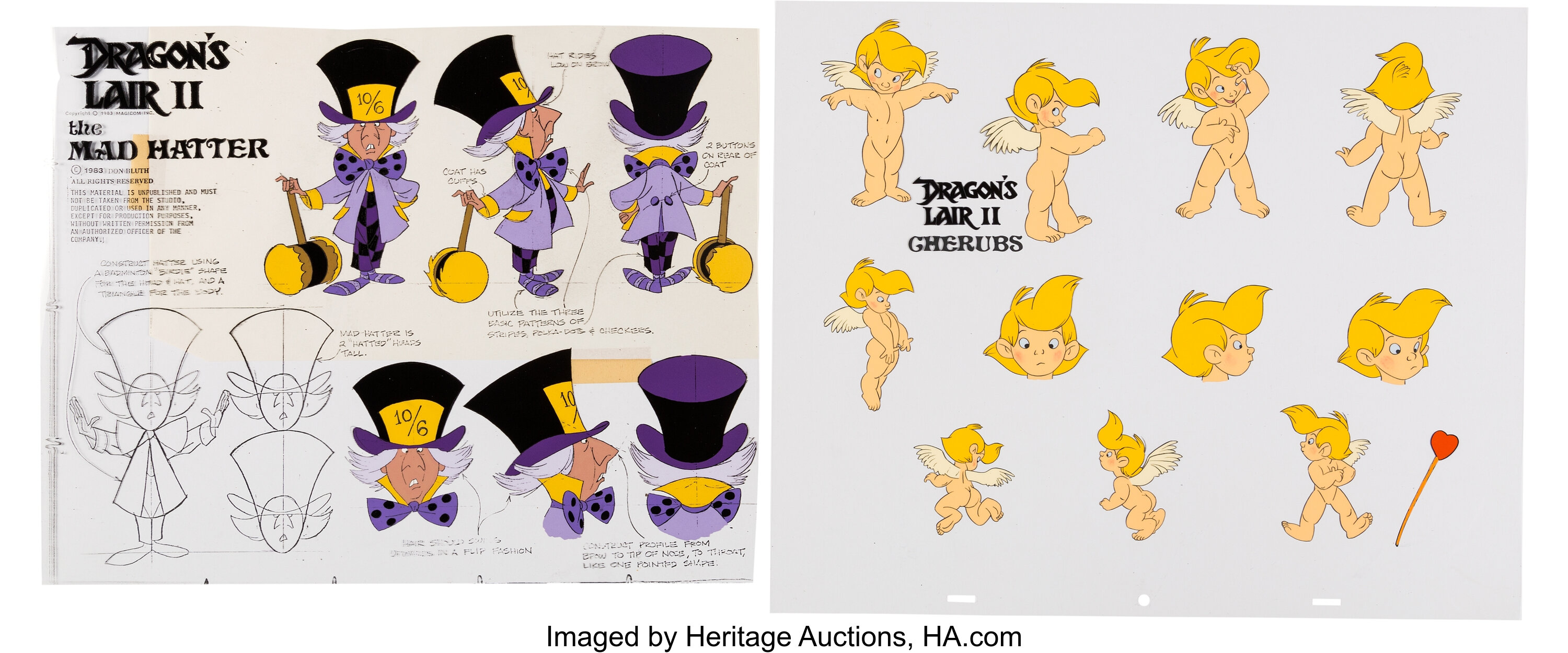 Dragon S Lair Ii Time Warp Model Sheet Cels Group Of 5 Don Bluth Lot Heritage Auctions
